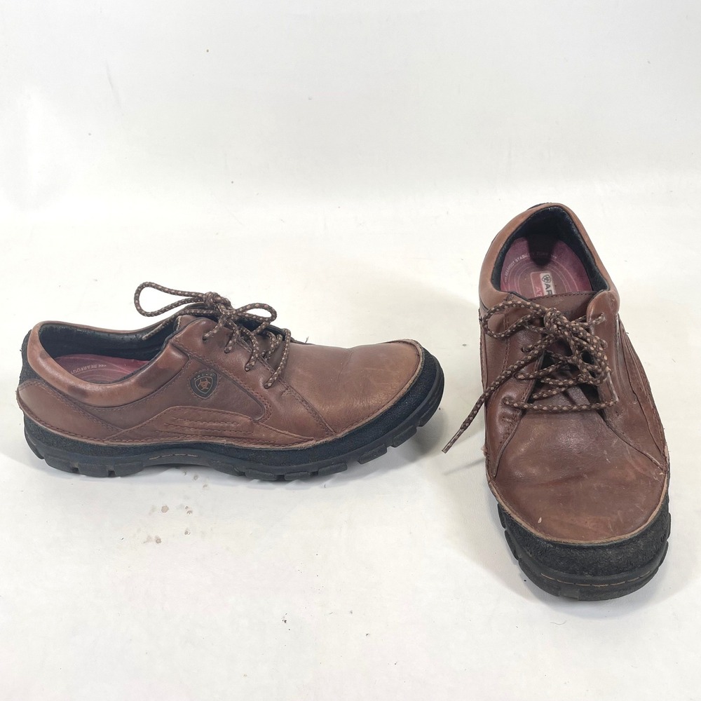 Ariat Mens 33637 Brown Leather ATS Lace Up Casual Shoes Size 9D UK 8 EUR 42M